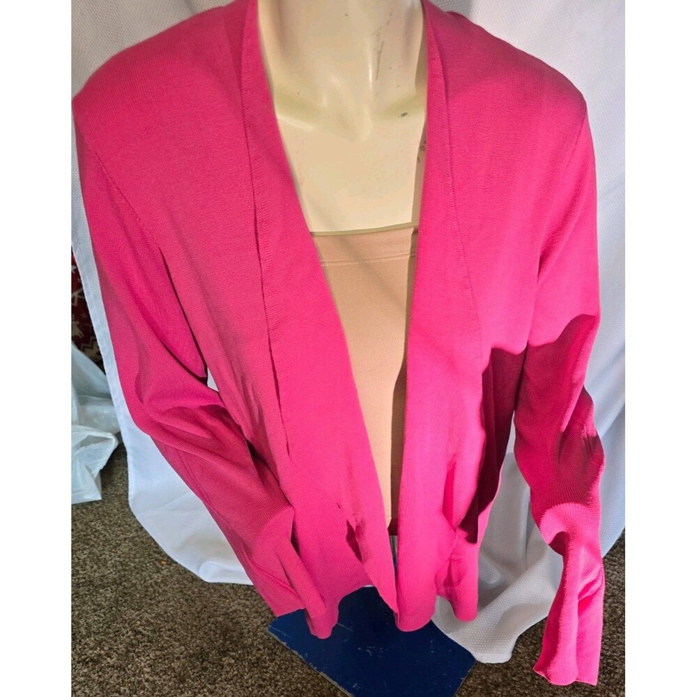 RED Women’s XXL Bright Pink Open Front Cardigan .